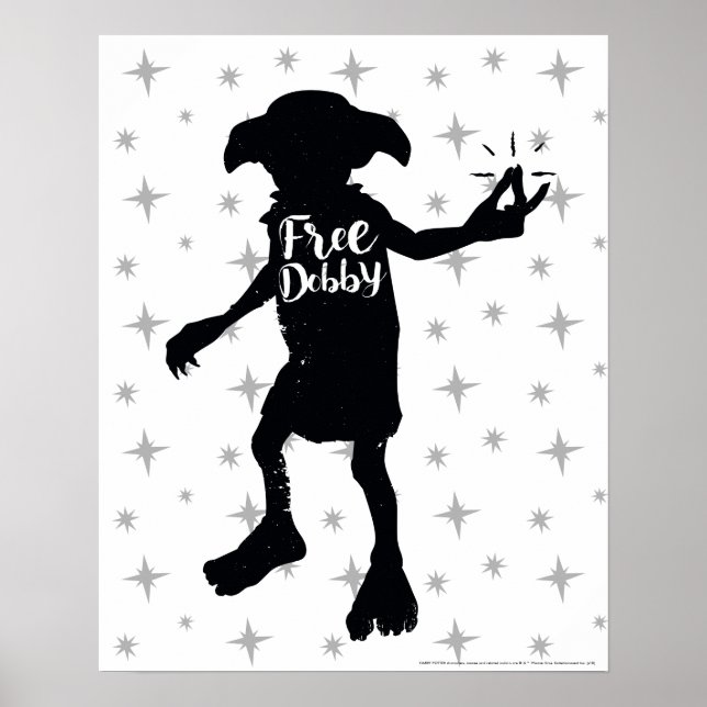 Harry Potter | Typografie der Silhouette "Freie Do Poster (Vorne)