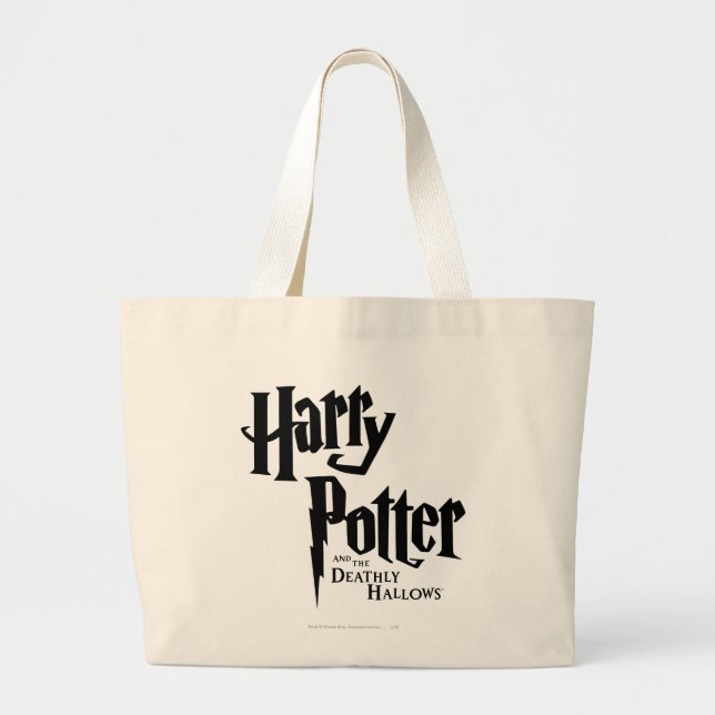 Harry Potter und das Deathly Hallow Logo 2 Jumbo Stoffbeutel (Vorne)