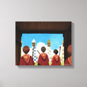 HARRY POTTER™ und das GRYFFINDOR™ QUIDDITCH™-Team Leinwanddruck