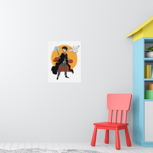 HARRY POTTER™ und Hedwig Illustration Poster (Kinderzimmer 1)