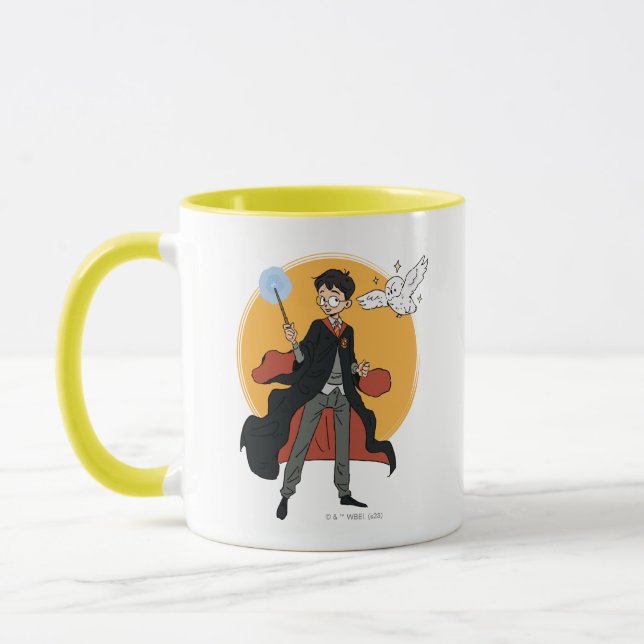 HARRY POTTER™ und Hedwig Illustration Tasse (Links)