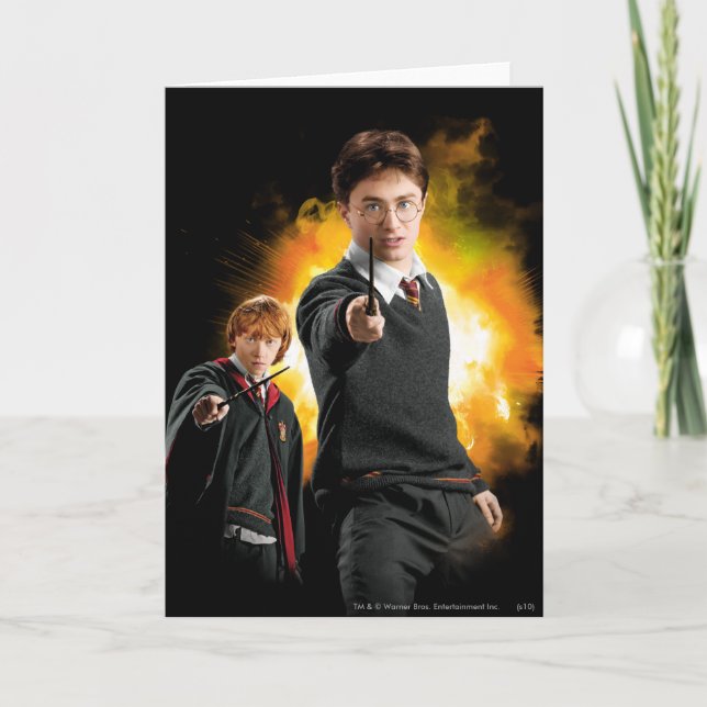 Harry Potter und Ron Weasely Karte (Vorderseite)