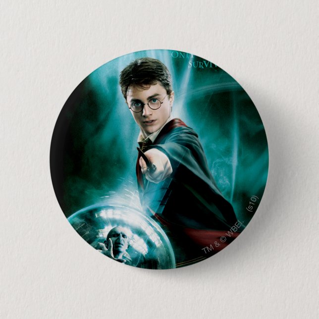 Harry Potter und Voldemort nur einer kann überlebe Button (Vorderseite)