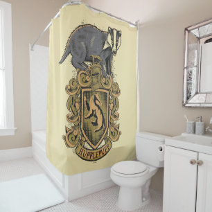Harry Potter   Wappen von Hufflepuff mit Dachs Duschvorhang