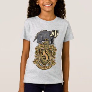 Harry Potter   Wappen von Hufflepuff mit Dachs T-Shirt