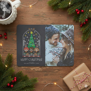 HARRY POTTER™ Weihnachts-Cross-Stitch Einladung