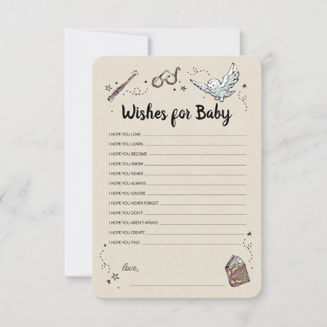 Harry Potter - Wünsche für Baby Einladung (Vorderseite)