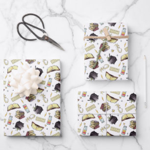 HARRY POTTER™ Zauber & Bücher Muster Geschenkpapier Set