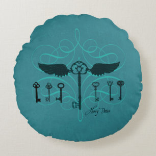 Harry-Potter-Zauber   Fliegende Schlüssel Rundes Kissen