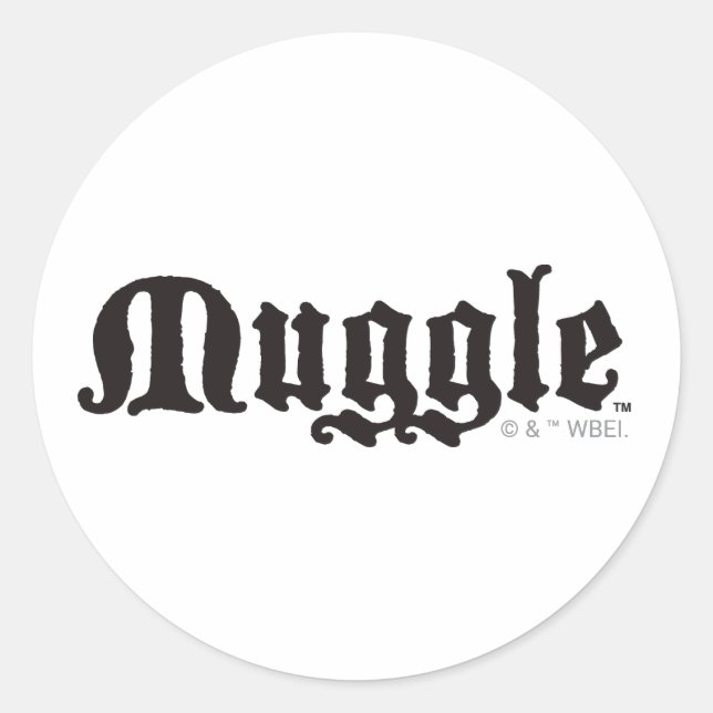 Harry Potter Zauber | Muggle Runder Aufkleber (Vorderseite)