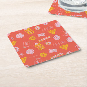 HARRY POTTER™   Zauber Muster Rechteckiger Pappuntersetzer