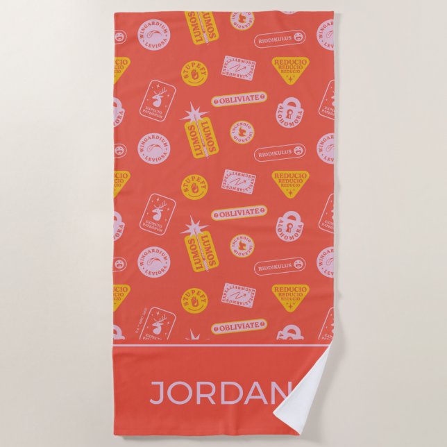 HARRY POTTER™ | Zauber Muster Strandtuch (Vorderseite)