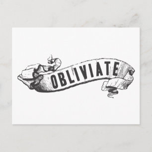 Harry Potter Zauber   Obliviate Postkarte