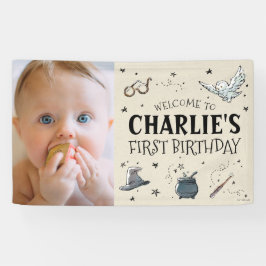 Harry Potter zum ersten Geburtstag Willkommen Banner