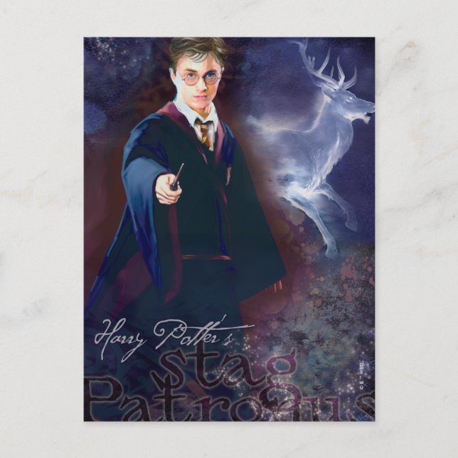 Harry Potter's Stag Patronus Postkarte (Vorderseite)