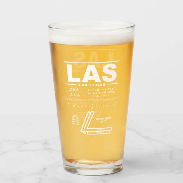 Harry Reid International Airport LAS Glas (Vorne (Gefüllt))
