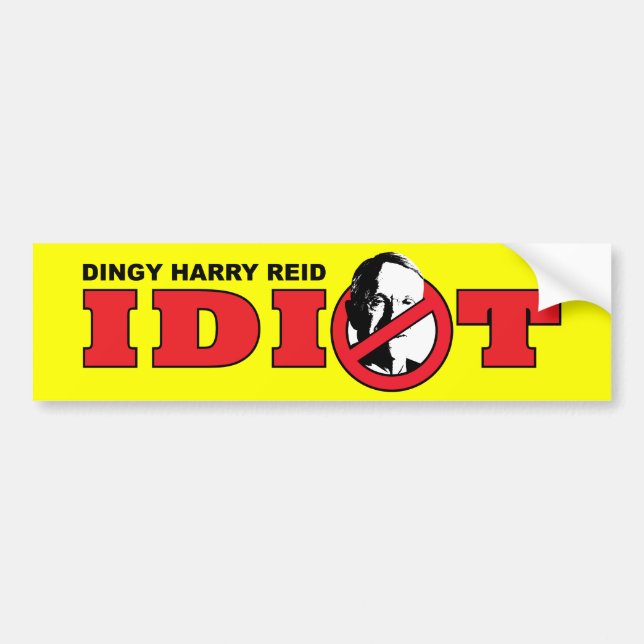 Harry Reid ist ein Idiot Autoaufkleber (Vorne)
