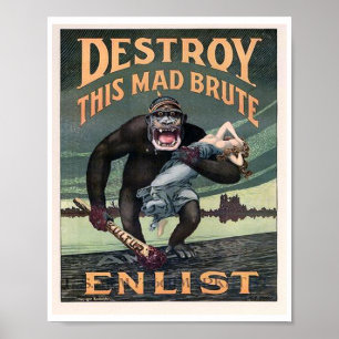 Harry Rhopps Zerstört Vintage-Kunst Poster