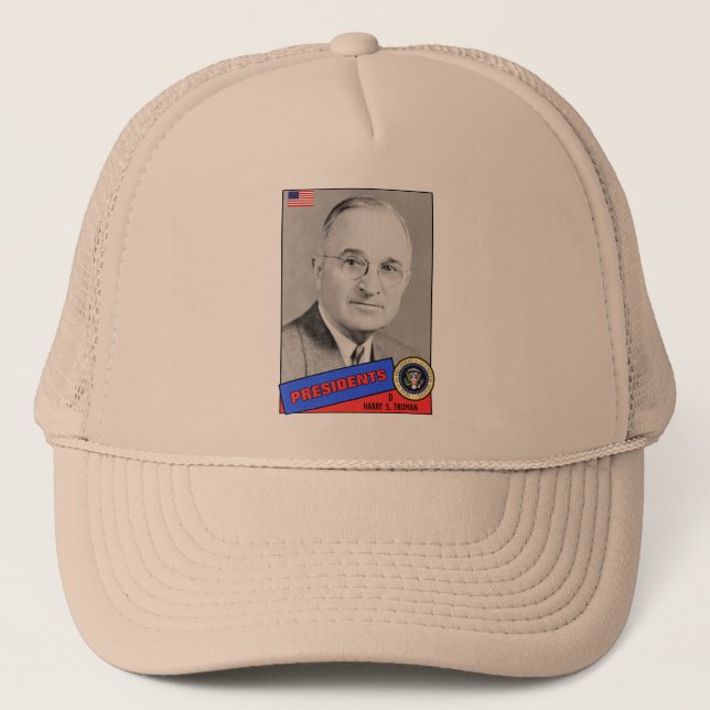 Harry S. Truman Baseball Card Truckerkappe (Vorderseite)