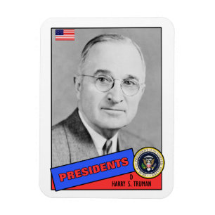 Harry S. Truman-Baseballkarte Magnet