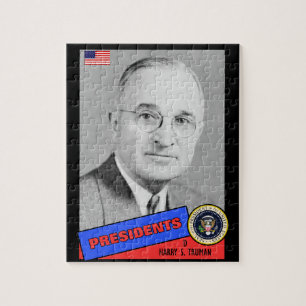 Harry S. Truman Baseballkarte Puzzle