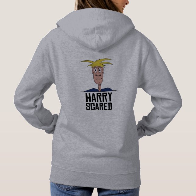 Harry Scared Hoodie Gray (Rückseite)