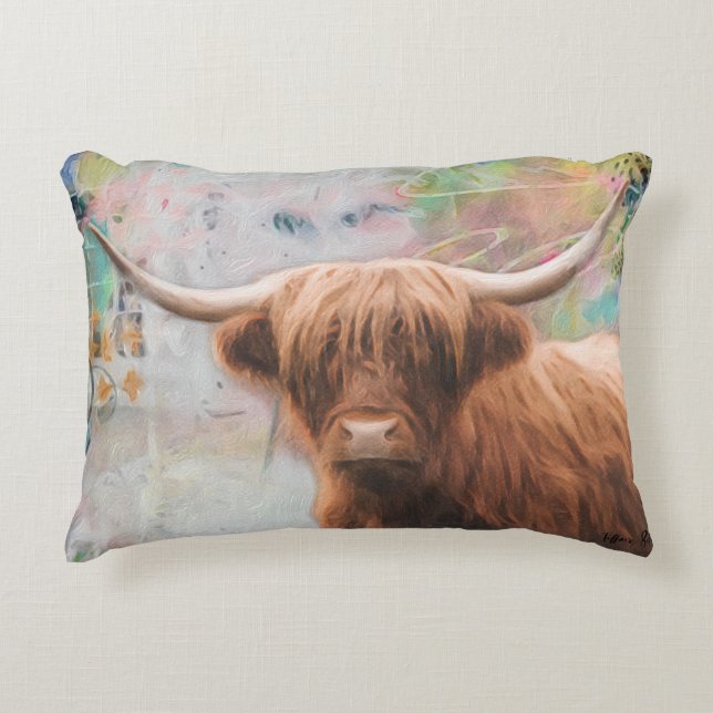 Harry the Highland Cuddling Cow Pillow Dekokissen (Vorderseite)