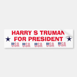 Harry Truman für Präsident Sticker Autoaufkleber