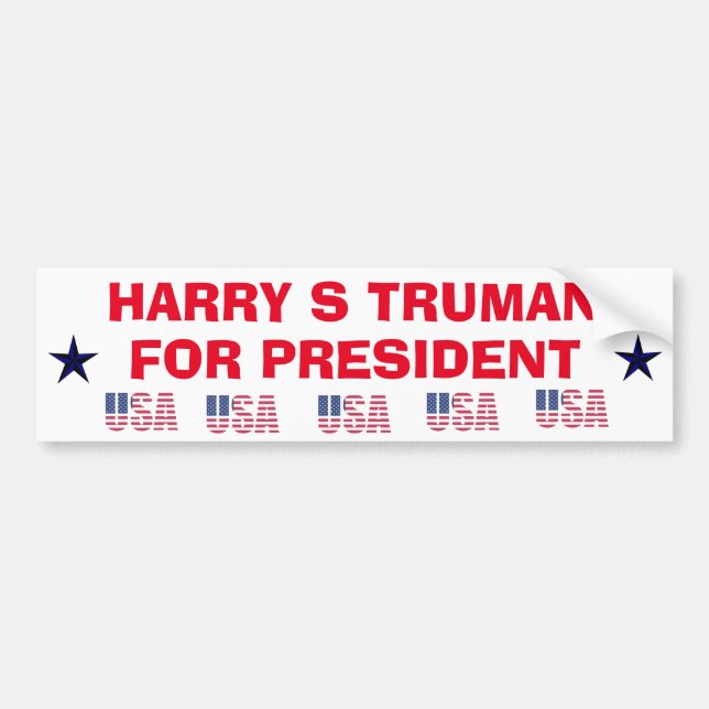 Harry Truman für Präsident Sticker Autoaufkleber (Vorne)