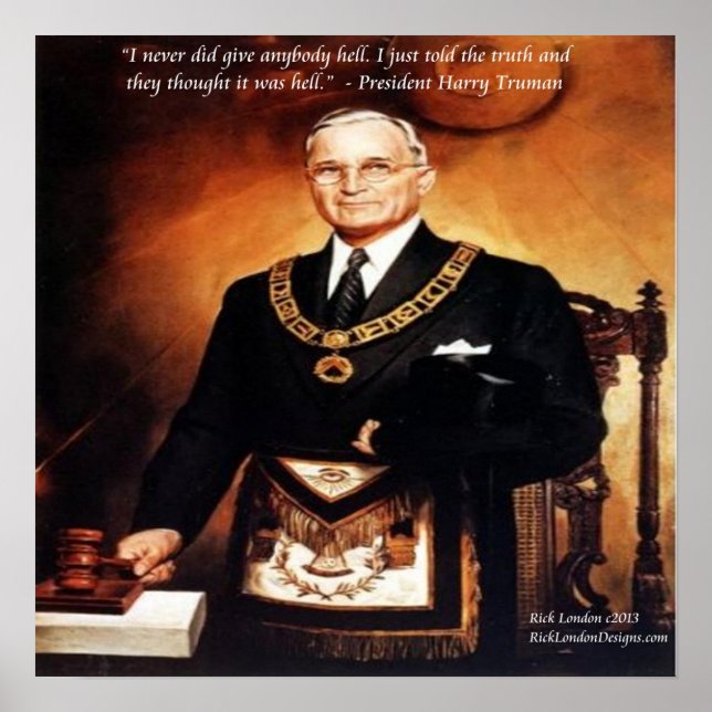 Harry Truman "gab kein Zitat-Poster von "Em Hell" Poster (Vorne)