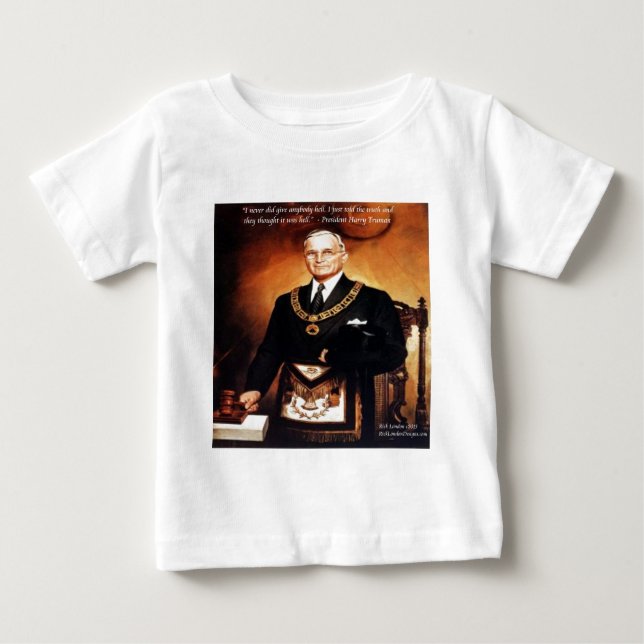Harry Truman zitiert "hat nicht "Em Hell" Baby T-shirt (Vorderseite)