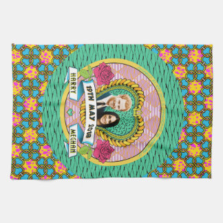 HARRY- U. MEGHAN GEDENKhochzeits-TEE-TUCH Geschirrtuch