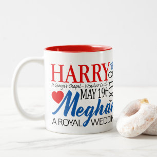 Harry u. Meghan Hochzeit, am 19. Mai 2018 Zweifarbige Tasse
