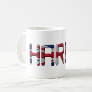 Harry UK Flag Name Union Jack Typografie Kaffeetasse