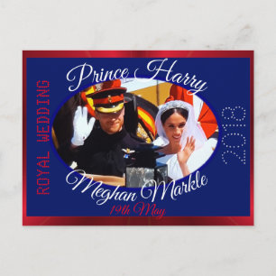 Harry und Meghan Foto Royal Wedding Carriage Ride Postkarte
