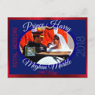 Harry und Meghan Foto Royal Wedding Carriage Ride Postkarte