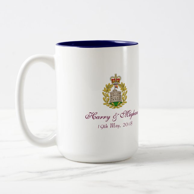 Harry und Meghan GedenkTasse Zweifarbige Tasse (Links)