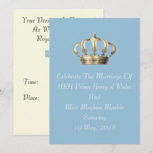 Harry und Meghan Royal Crown Custom Einladung