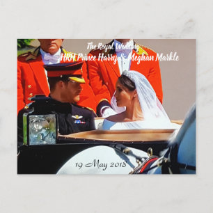 Harry und Meghan Royal Wedding Carriage Ride Postkarte