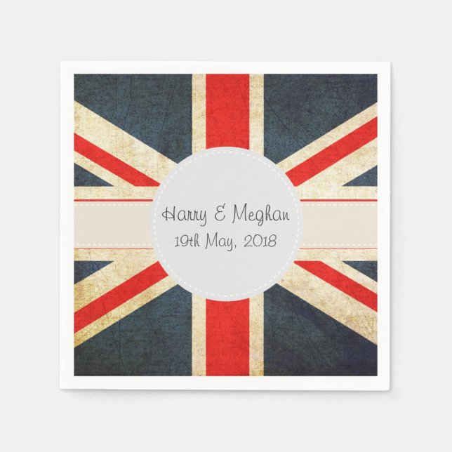 Harry und Meghan Royal Wedding Paper Napins Serviette (Vorderseite)