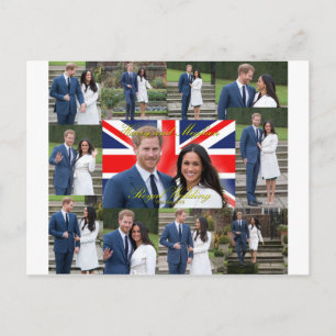 Harry und Meghan Royal Wedding Pro Foto Montage Postkarte
