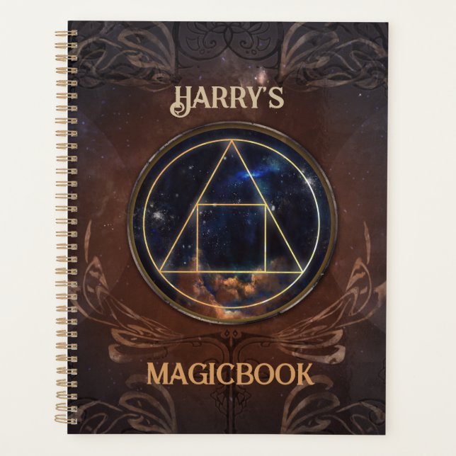 Harry's magicbook Fantasy mittelalterliche Vintag Planer (Vorderseite)