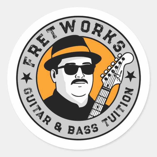 Harry's Music Runder Aufkleber (Vorderseite)