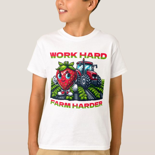 hart arbeiten, der Funny Tracker härter T-Shirt (Vorderseite)
