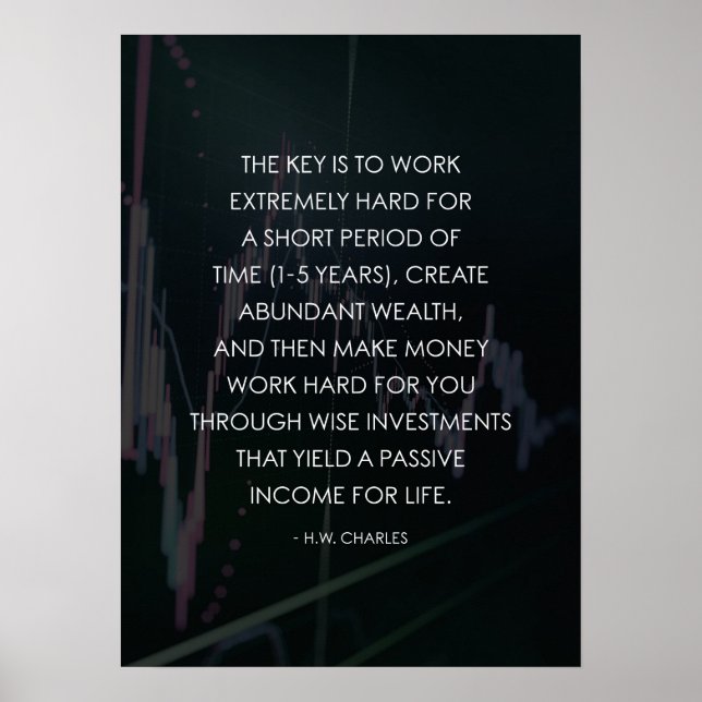 hart arbeiten - Geld für Sie arbeiten lassen - Mot Poster (Vorne)