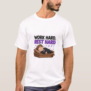 HART ARBEITEN, HART RUHEN — Lustiger Bestatter T-Shirt