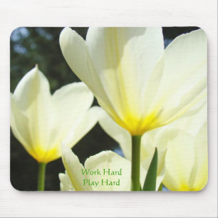 Hart arbeiten, hart spielen Geschenke Mauspad Tulp