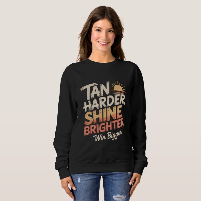 Hart arbeiten, heller strahlen sweatshirt (Vorne ganz)