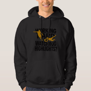 Hart arbeiten oder Highlights lustig Fußball schau Hoodie
