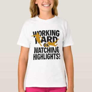 Hart arbeiten oder Highlights lustig Fußball schau T-Shirt
